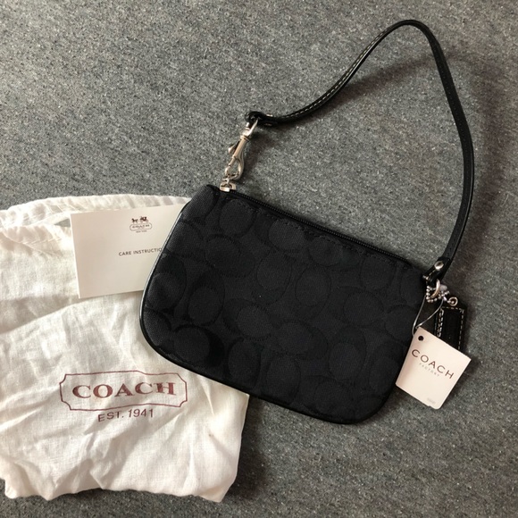 Coach Signature Wristlet Vintage Y2K New with duster bag - Picture 2 of 4